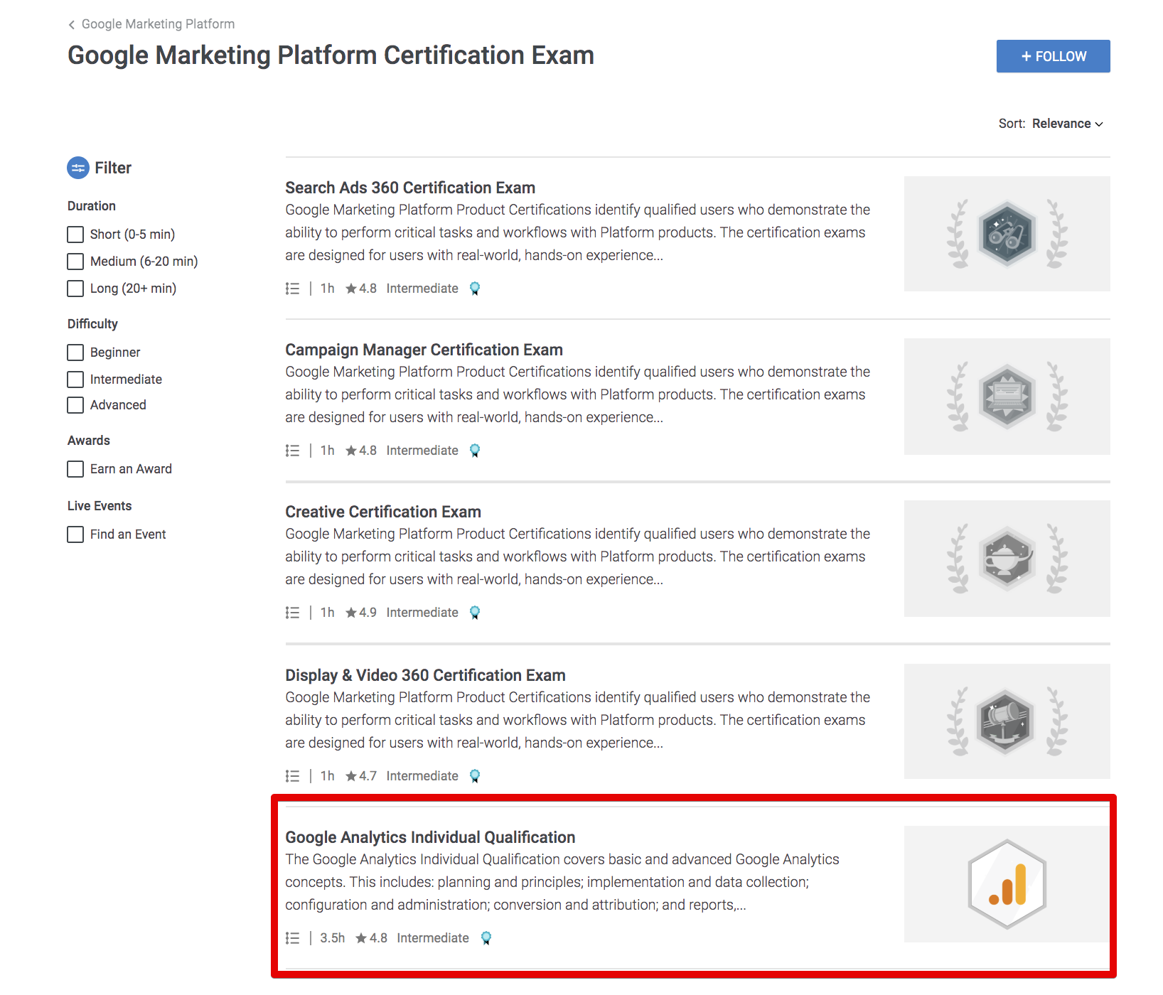 Google Analytics Certification Exam